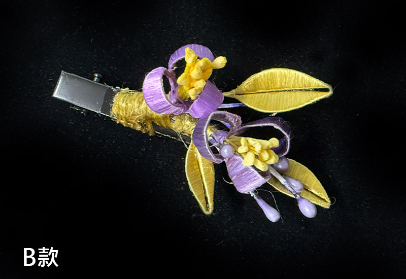 翼藝纏花福飾 -傳統紅春仔花(玫瑰叢)夾/胸針/髮梳